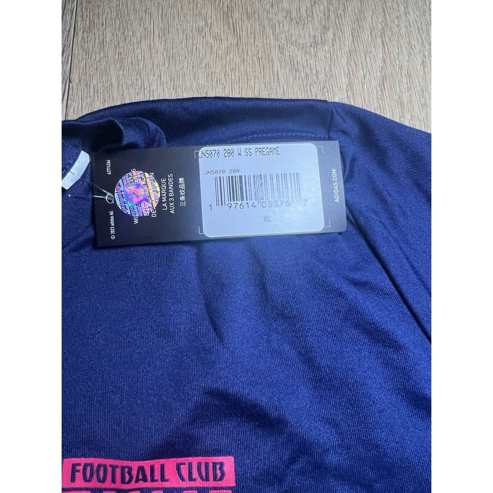 Adidas Womens FC Dallas Pre-Game Short Sleeve Soccer T-Shirt,Navy Blue/XL - Picture 4 of 6